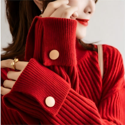 Autumn And Winter - New Half Turtleneck Sweater For Women