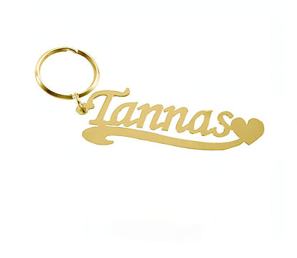 Personalized English Alphabet Name Keychain – Stainless Steel