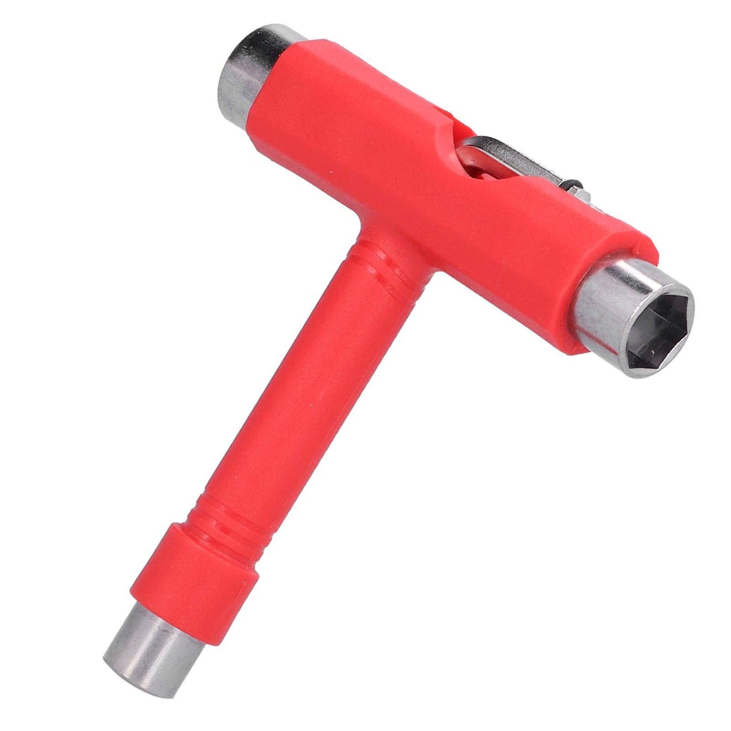 Skate Tool MultiFunction Portable Skateboard TType Hex Key Kit Fastener Hardware Red