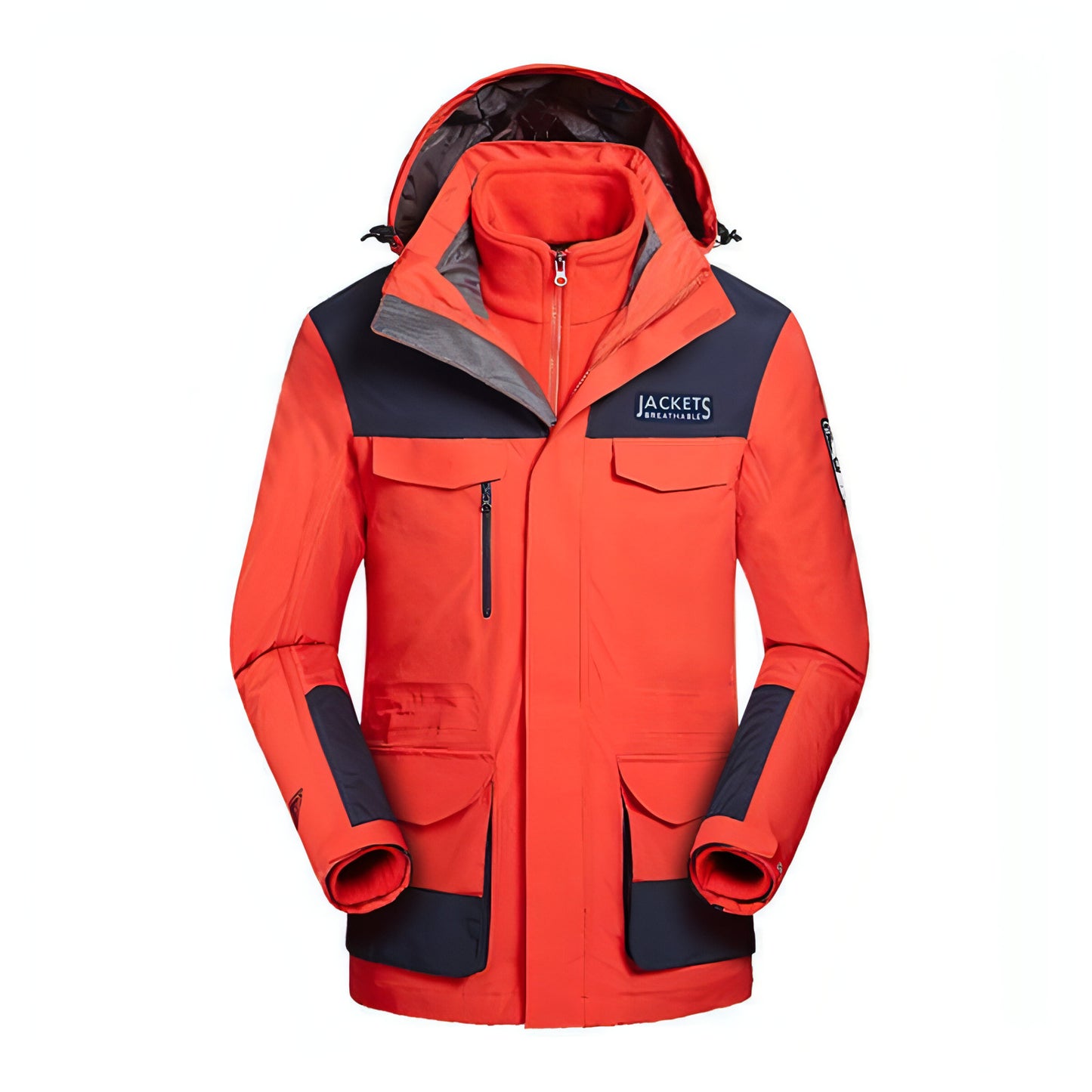 Chaqueta de esquí de invierno para hombre, impermeable, resistente al viento, transpirable, cálida, de softshell, de manga larga