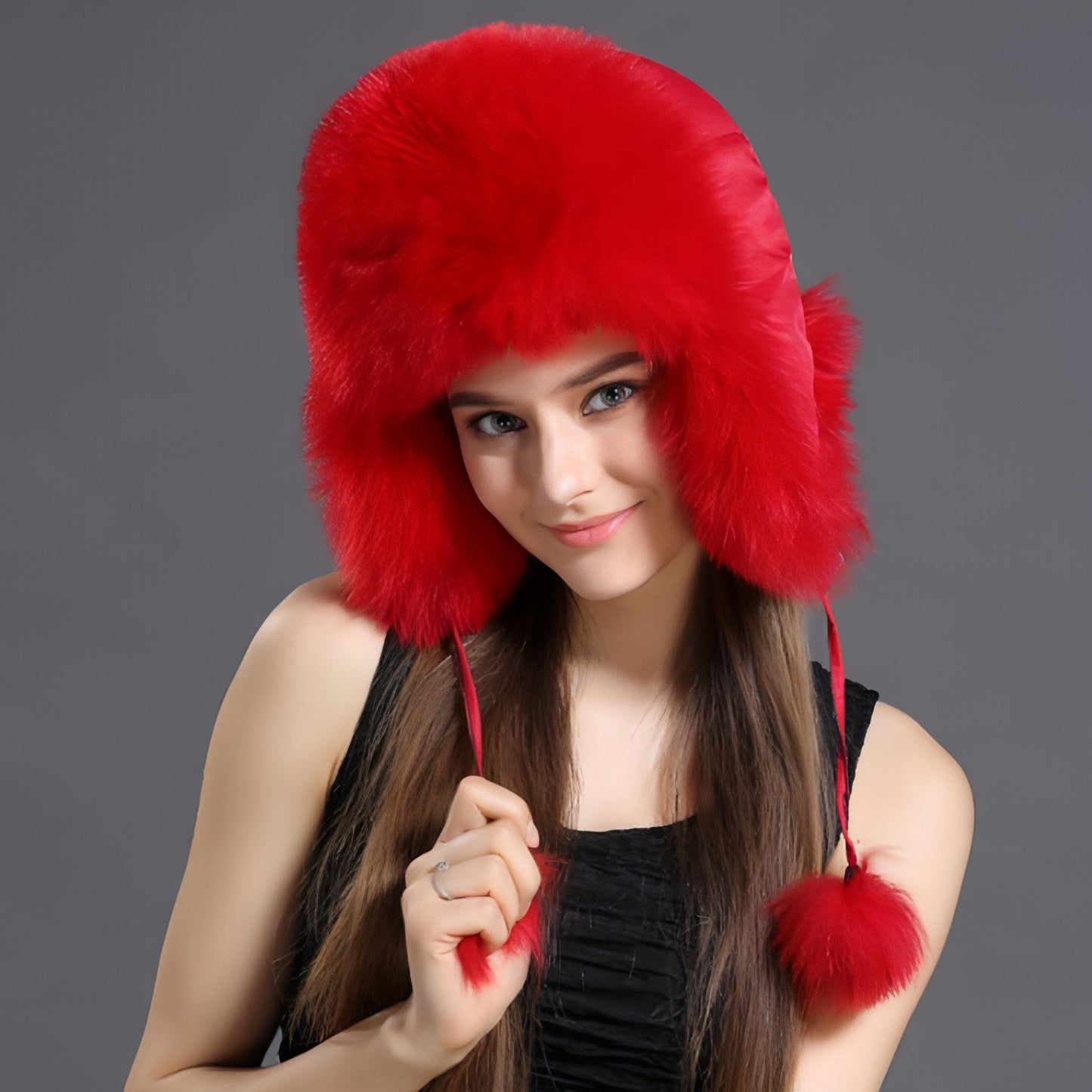 Autumn And Winter Korean Fox Fur Lei Feng Hat Trend