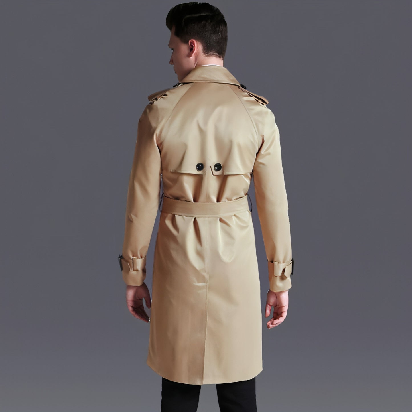 Men's Trench English Double-breasted Coat