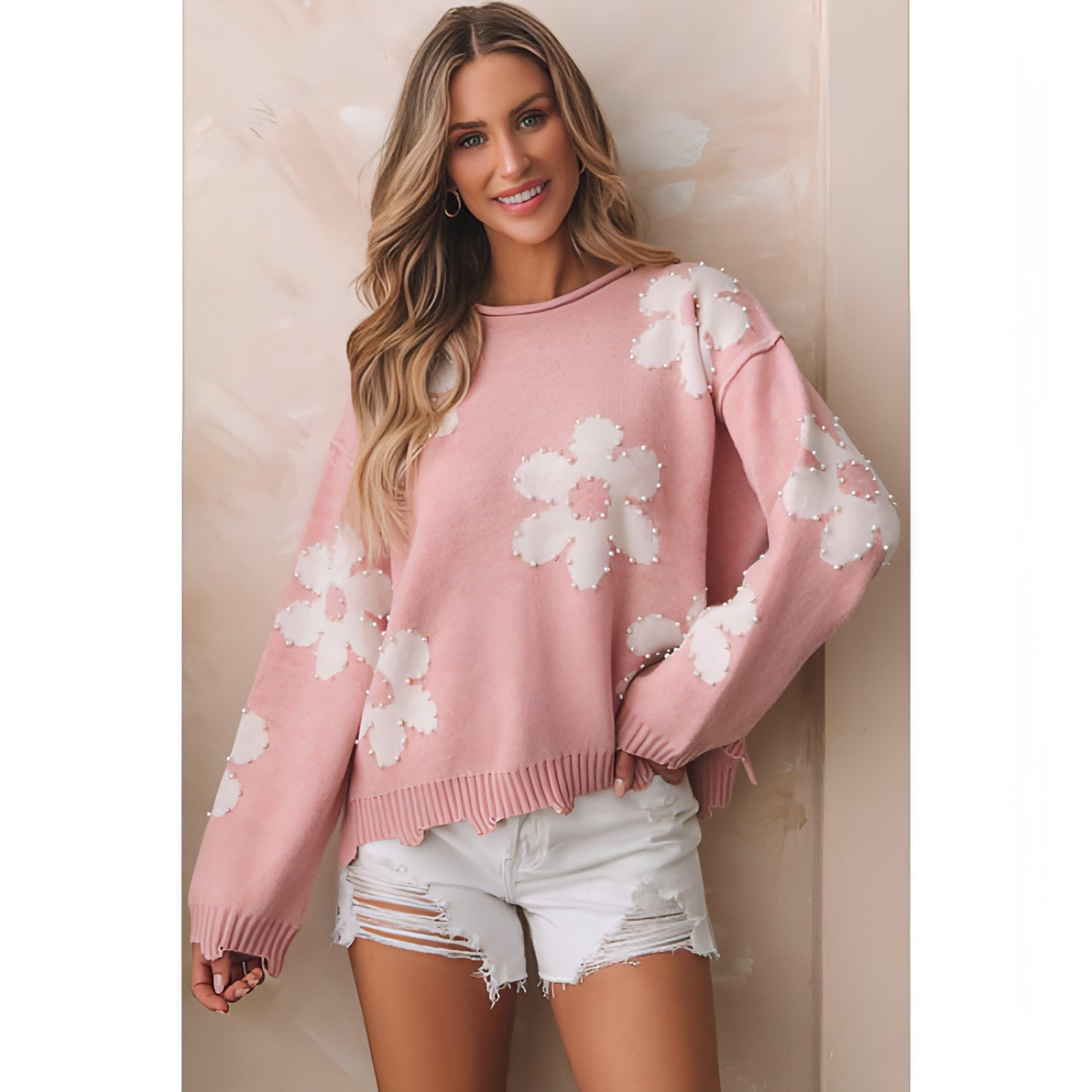 A.1 Drop-shoulder Long-sleeve Top For Women Sweater