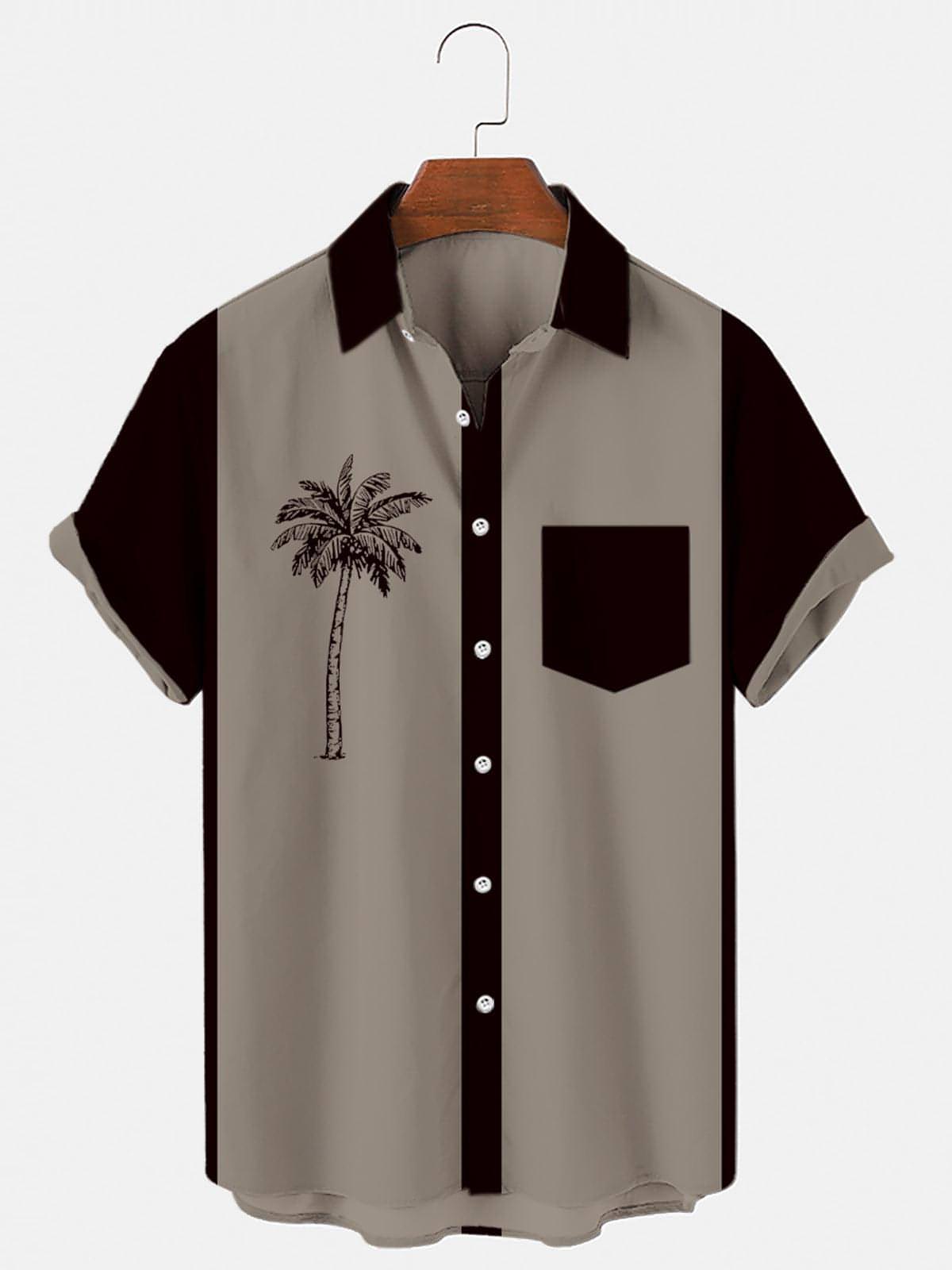 Camisa masculina de vestido havaiano de vice -miami