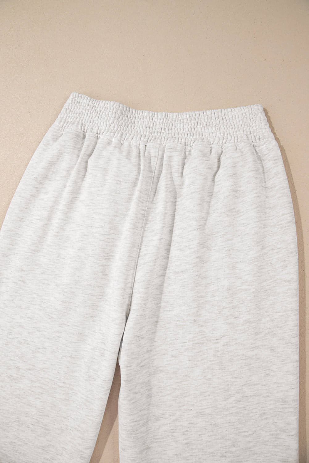 Light Grey Cross-Waist Wide Leg Lounge Pants