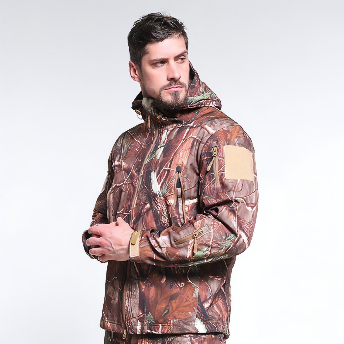 Men Outdoor Windproof And Waterproof Warm Rushing Jacket