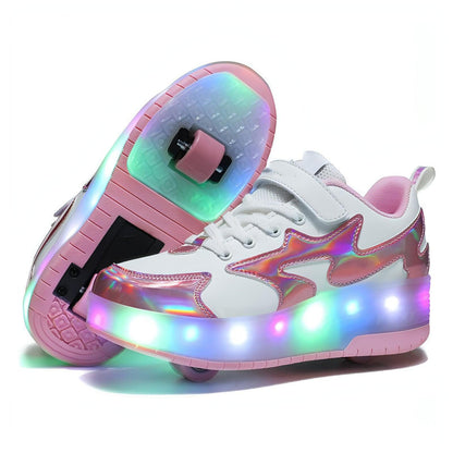 Women Fashion Removable Charging With Lights Light-emitting Roller Skates