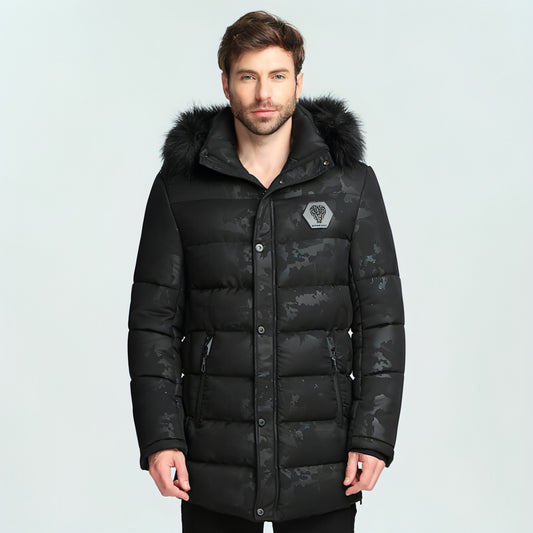 Men's Short Thickened Winter Outdoor Cotton-padded Clothing British Fur Collar Coat Jacket