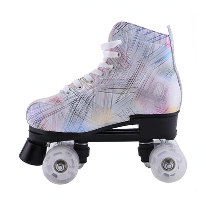 Symphony Feather Double Row Skates Adult Roller Skates Four Roller Skating Flash Skates