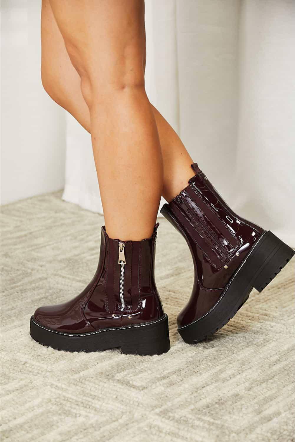 Bottes à plateforme avec fermeture éclair latérale Forever Link