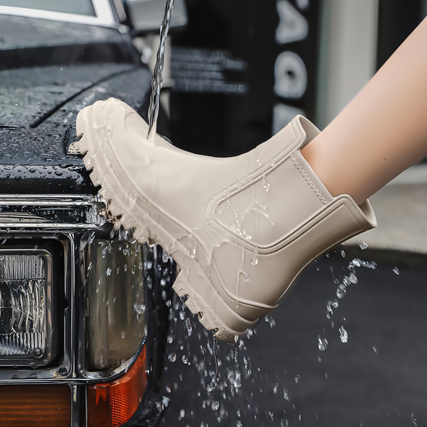 Botas de chuva de trabalho ao ar livre das mulheres transfronteiriço