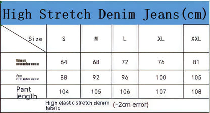 Women's Spring And Summer High Waist Temperament Slim Washed Bell-bottom Pants (Jeans)