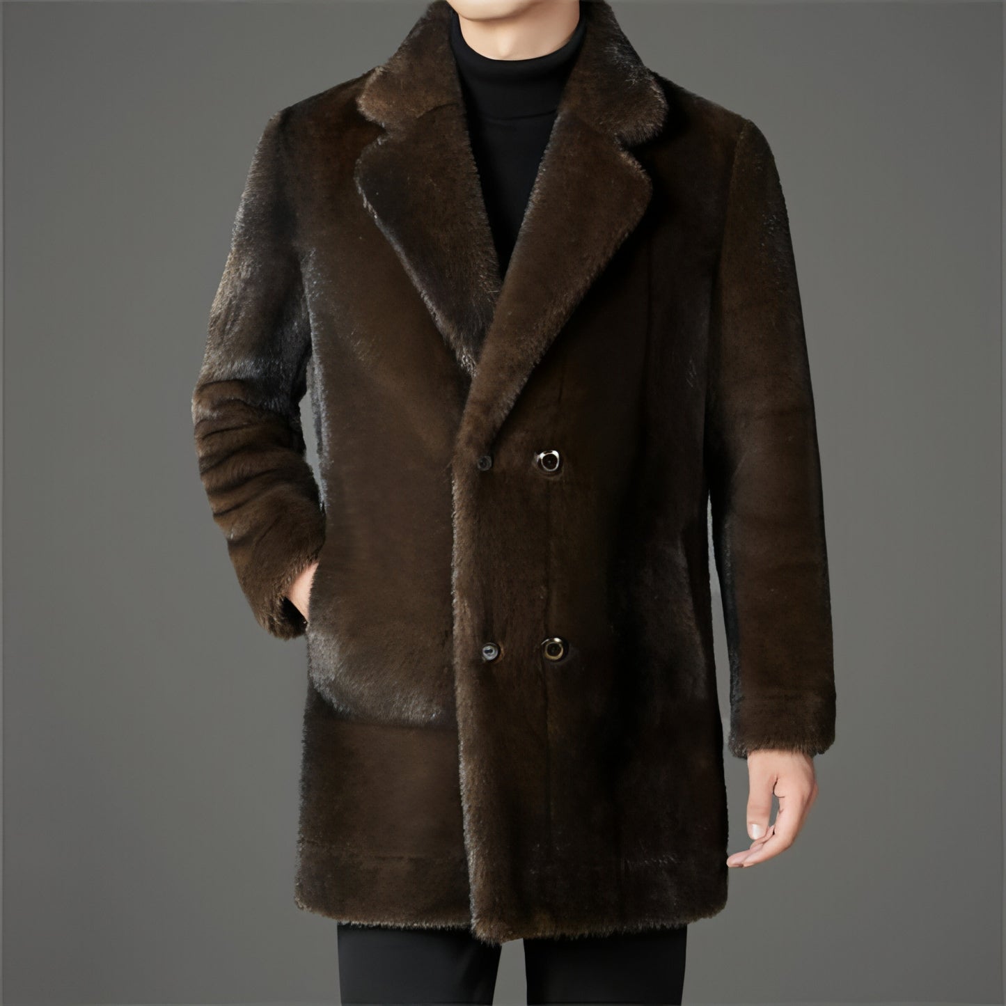 Xuelan Mink Fur Warm Coat On Both Sides Jacket Ment