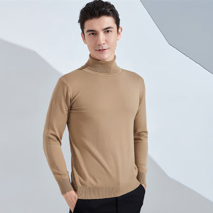 Suéter de cuello alto para hombre Camisa informal que combina con todo