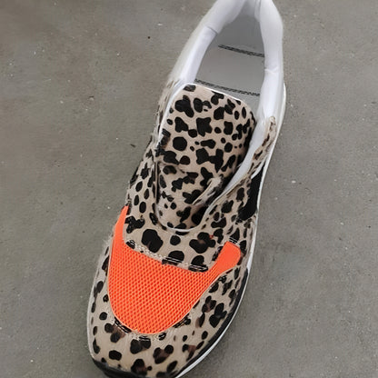 Female Leopard Print Color Matching Casual Sneaker Shoe