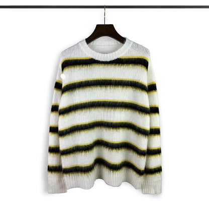 High Street American Style Trend Loose Striped Sweater Men