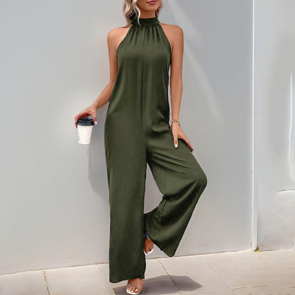 Fashion Jumpsuit Halter Straight Onesie