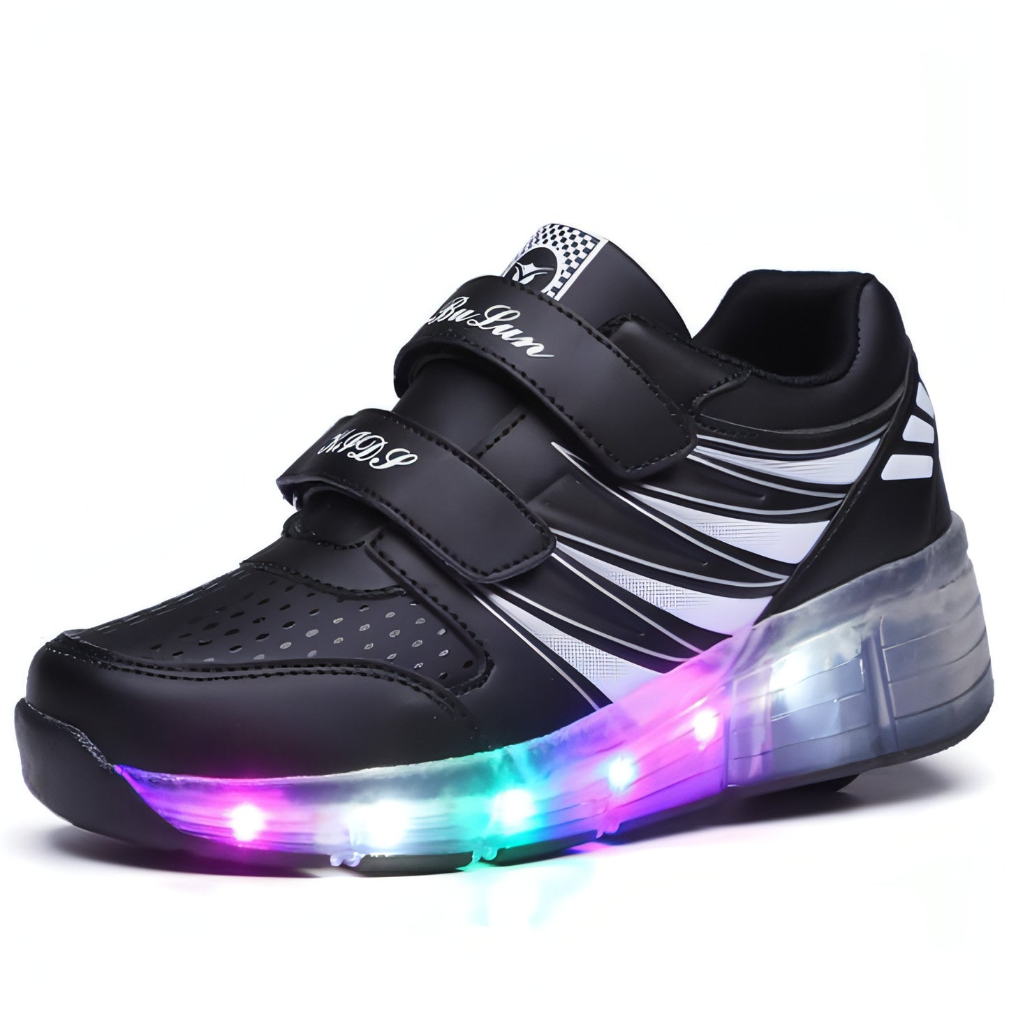 Kreative aufladbare Rollschuhe mit LED-Licht für Kinder