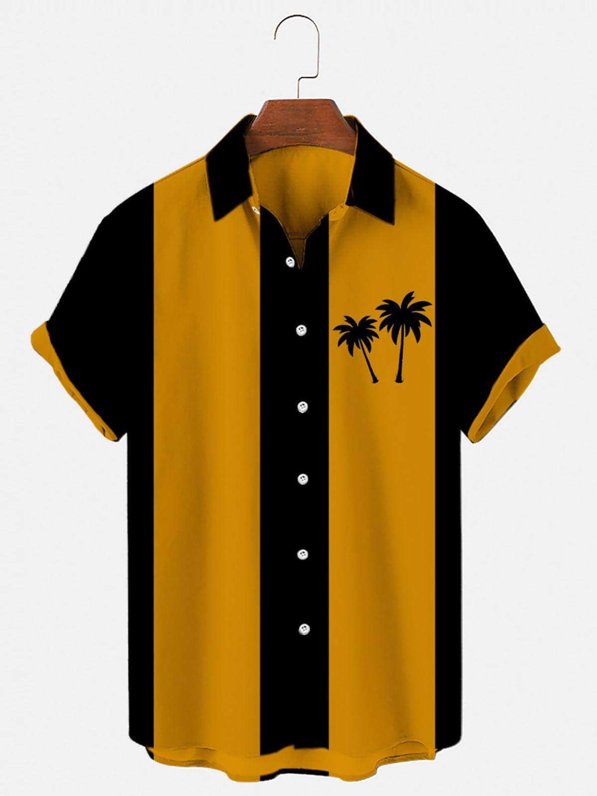 Camisa masculina de vestido havaiano de vice -miami