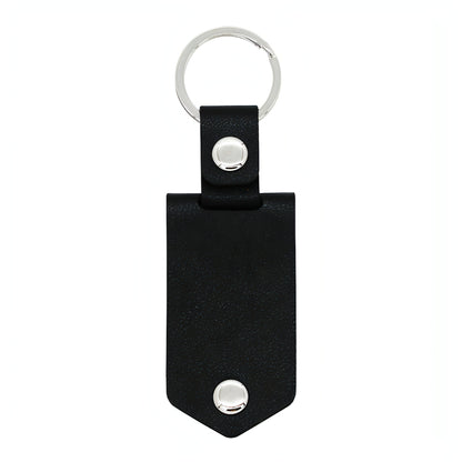 Personalized Leather Photo Keychain – Custom UV Color Printed Keyring