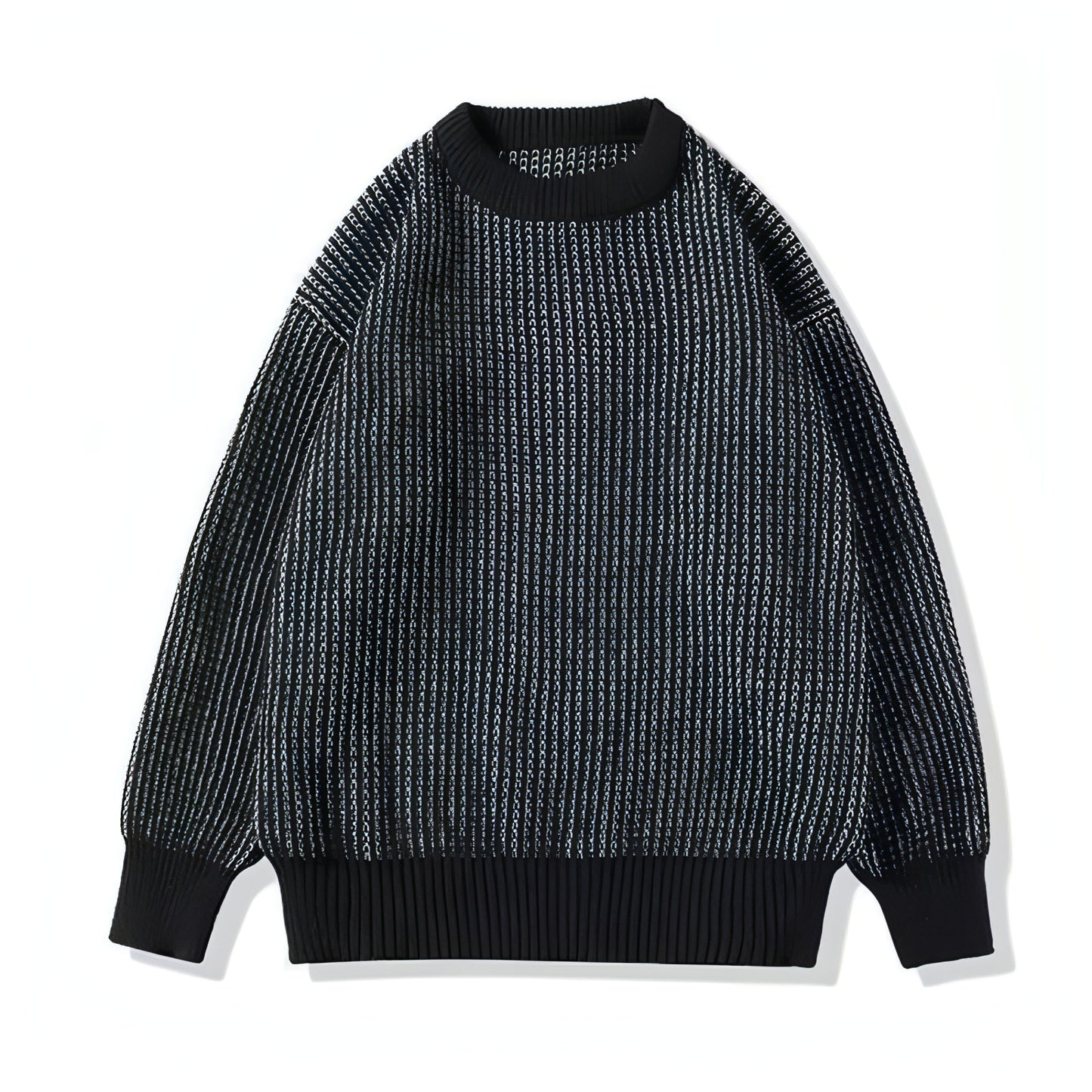 Round Neck Striped Sweater For Men