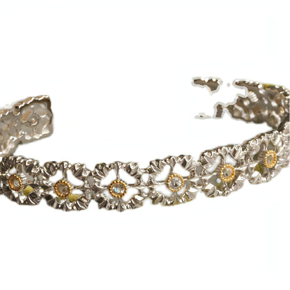 925 Silver Gold Plated Openwork Bracelet