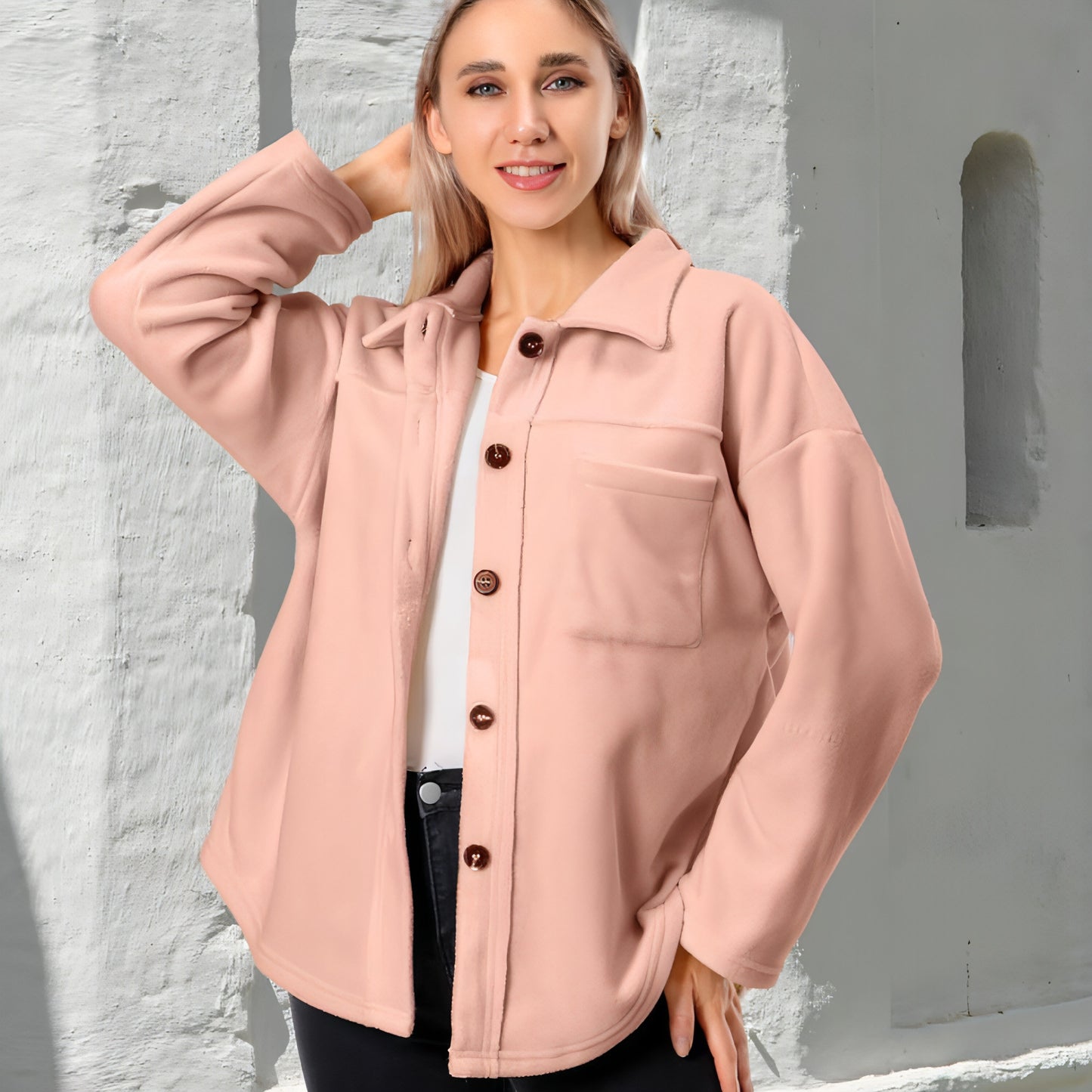 Chaqueta de felpa para mujer