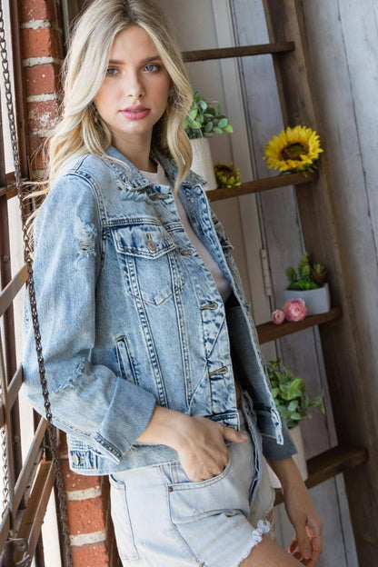 Veverret Comensed Button Up Denim Jacket