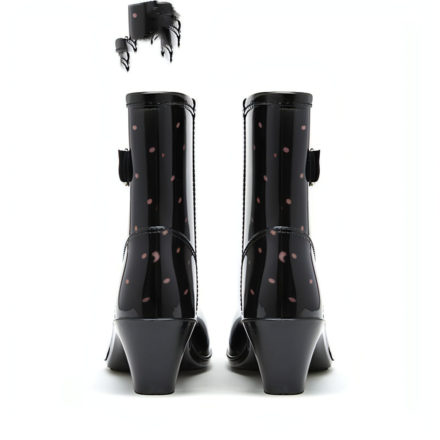 Fashion Buckle Rain Boots Female Mid-tube Non-slip Rubber Shoe Covers