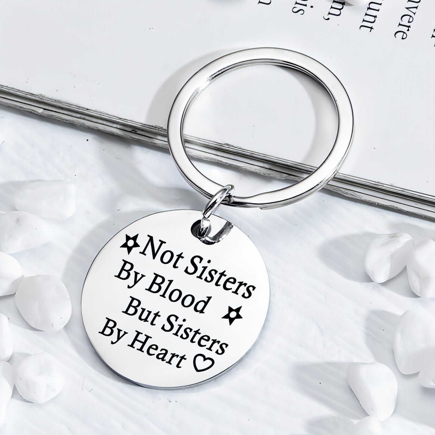 Personalized Stainless Steel Round Keychain – Engraved Pendant for Friends & Family