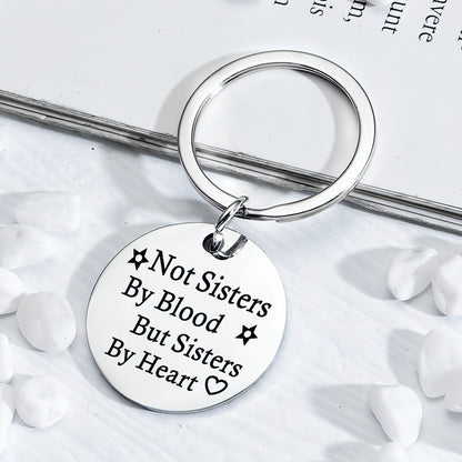 Personalized Stainless Steel Round Keychain – Engraved Pendant for Friends & Family