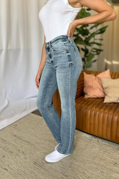 Judy Blue Tamanho Completo Rise Médio Jeans de Bootcut