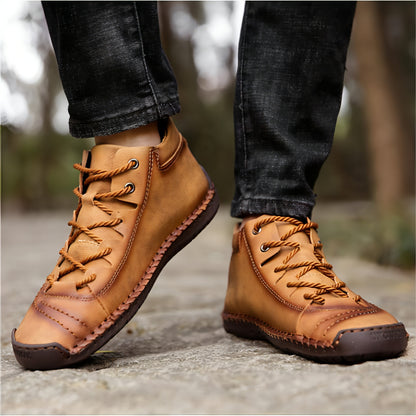 A1. Hand-sewn Men's Oversize Outdoor Boots Leather Shoes