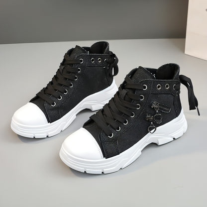 New Canvas Breathable Platform Heighten Casual Shoes Women