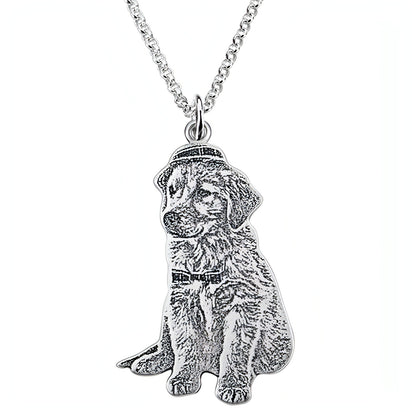 925 Silver Custom Cat And Dog Animal Photo Necklace