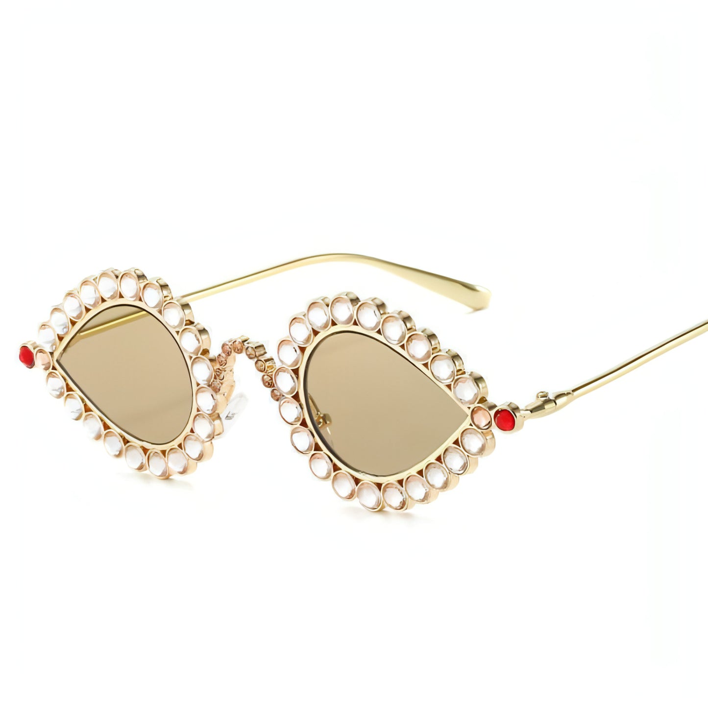 Z. Metal Small Frame Diamond Sun Glasses Accessories