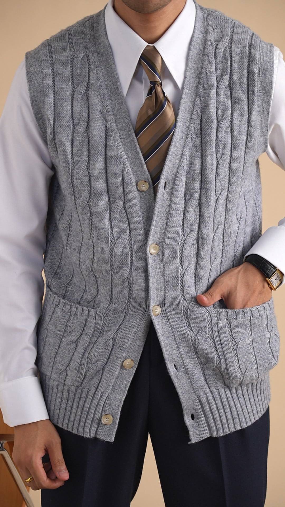 Aoyang Woolen Vest Sweater Men's Autumn And Winter