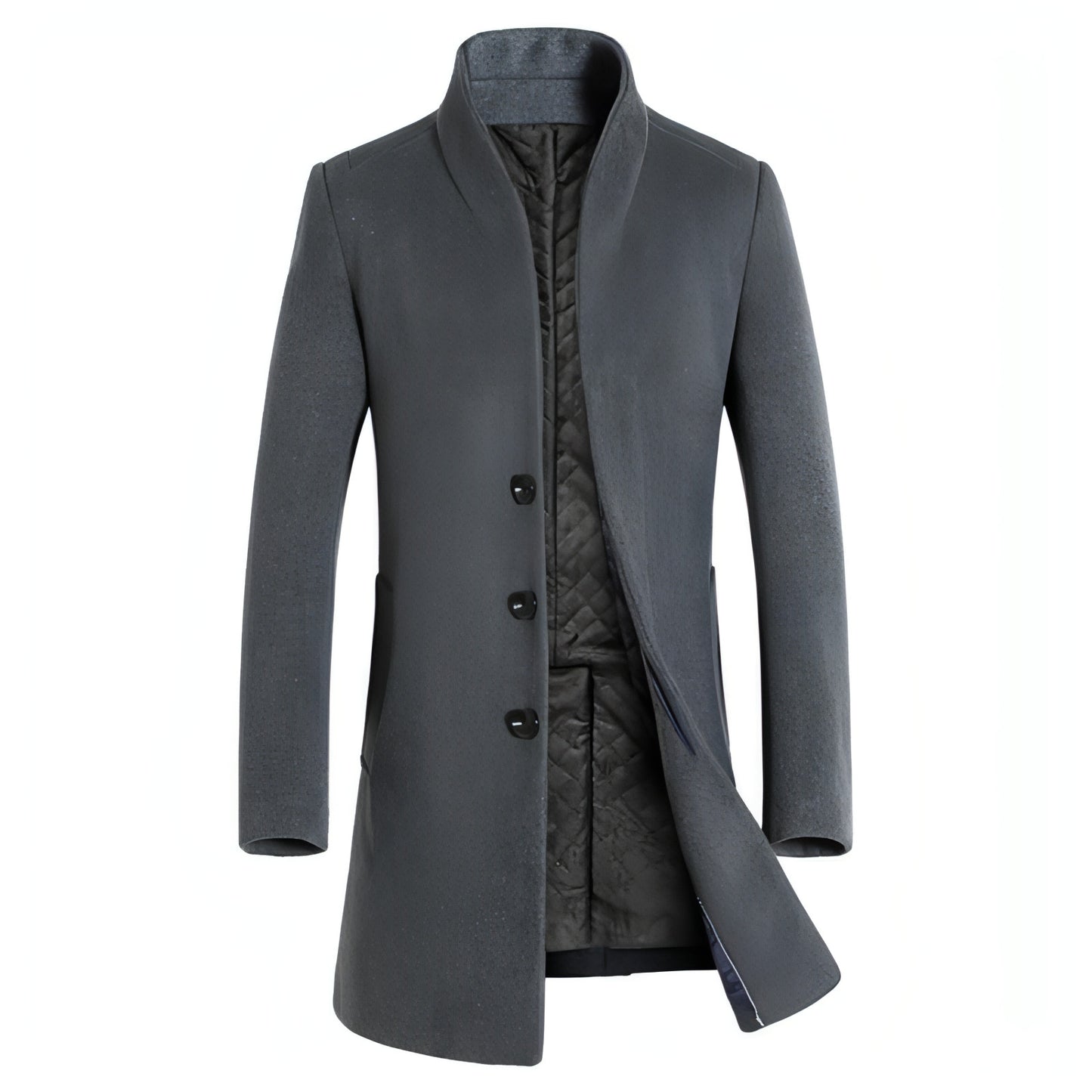 Men's long woolen coat trench coat