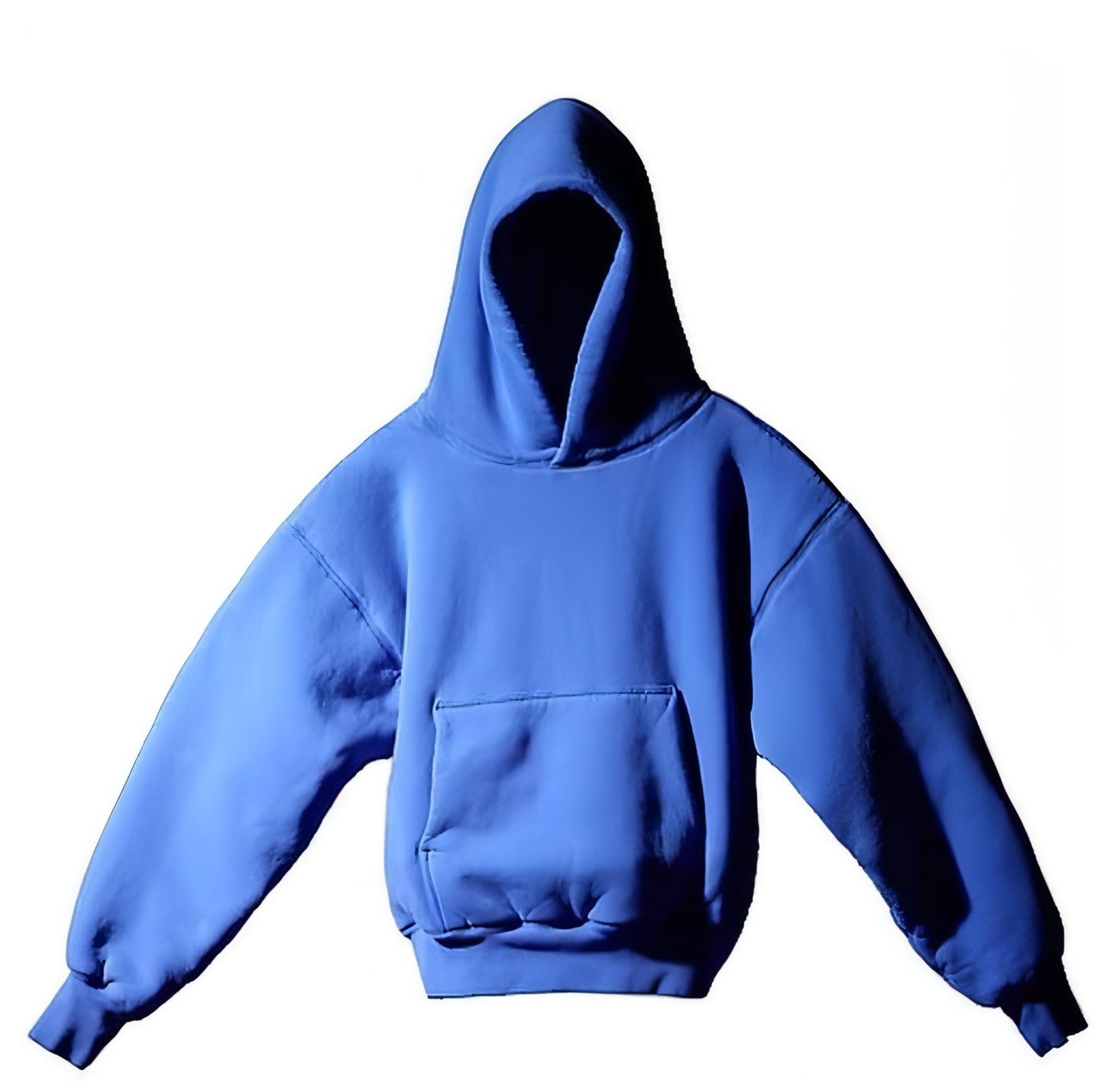 Fleece-lined Solid Color Hooded Sweater For Men