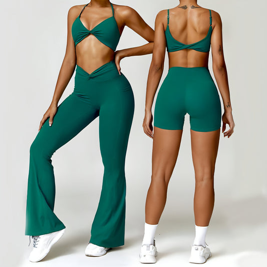 Traje de yoga para mujer, secado rápido, belleza, espalda, fitness, ropa deportiva (mallas)