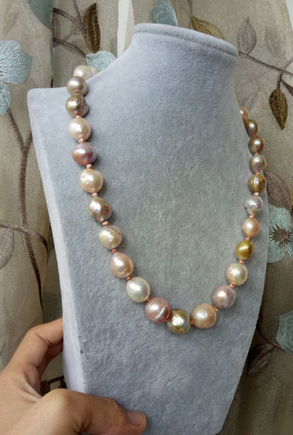 Pure Natural Oversized Pearl Long Necklace Personality Luxurious