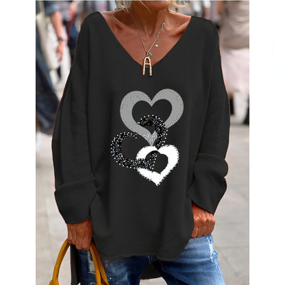 Women's Long Sleeve Loose Casual And Comfortable T-shirt Top