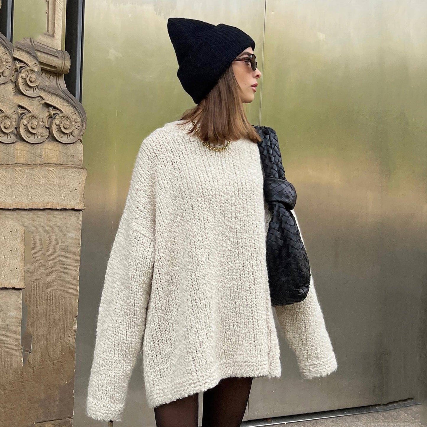 Women's Solid Color Basic Loose Casual Sweater