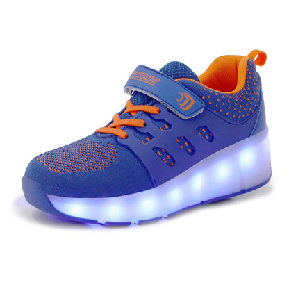 Switch Charging LED Light Children Adult Roller Skates Ultralight Wheel Shoes