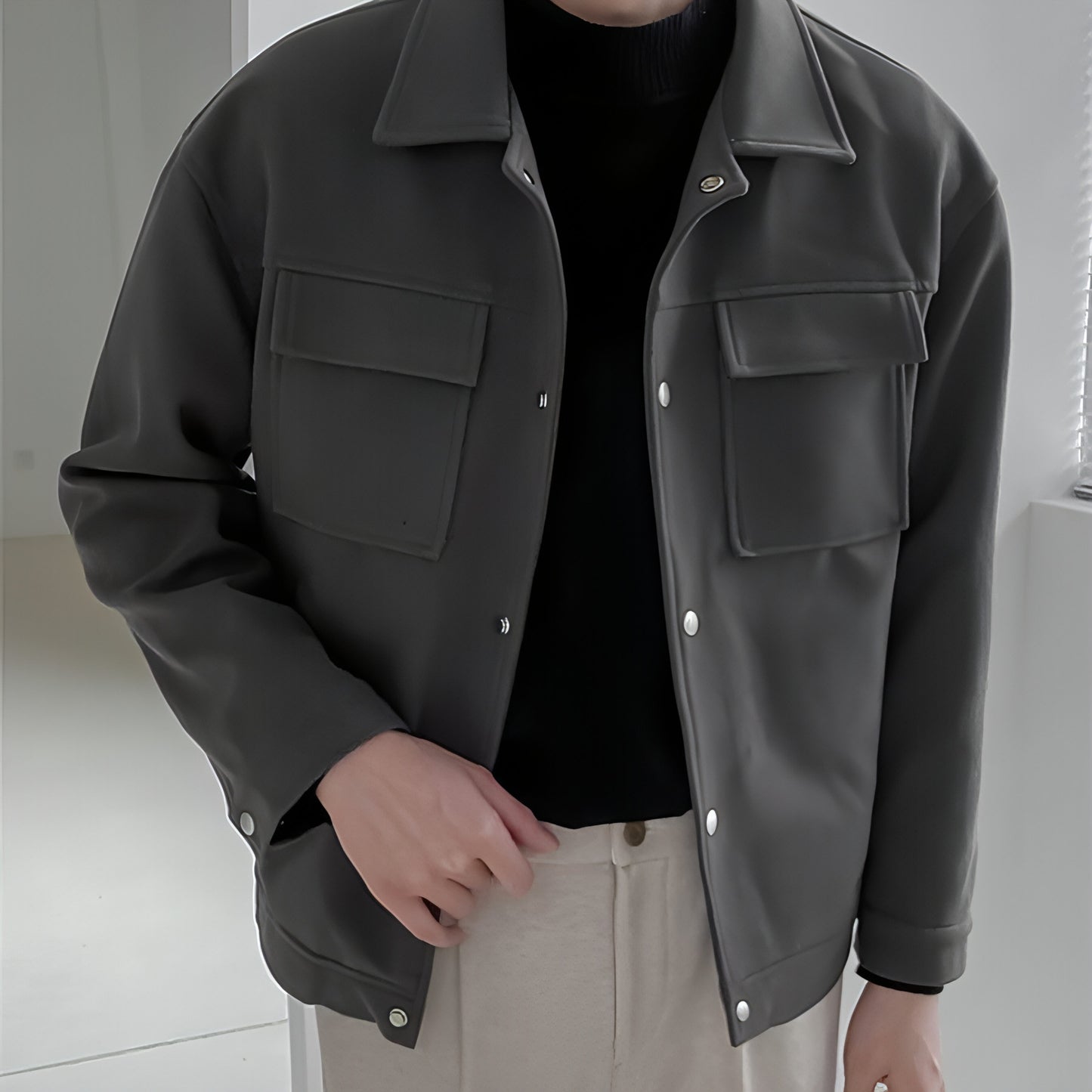 Men's Thick Loose Casual Short Jacket