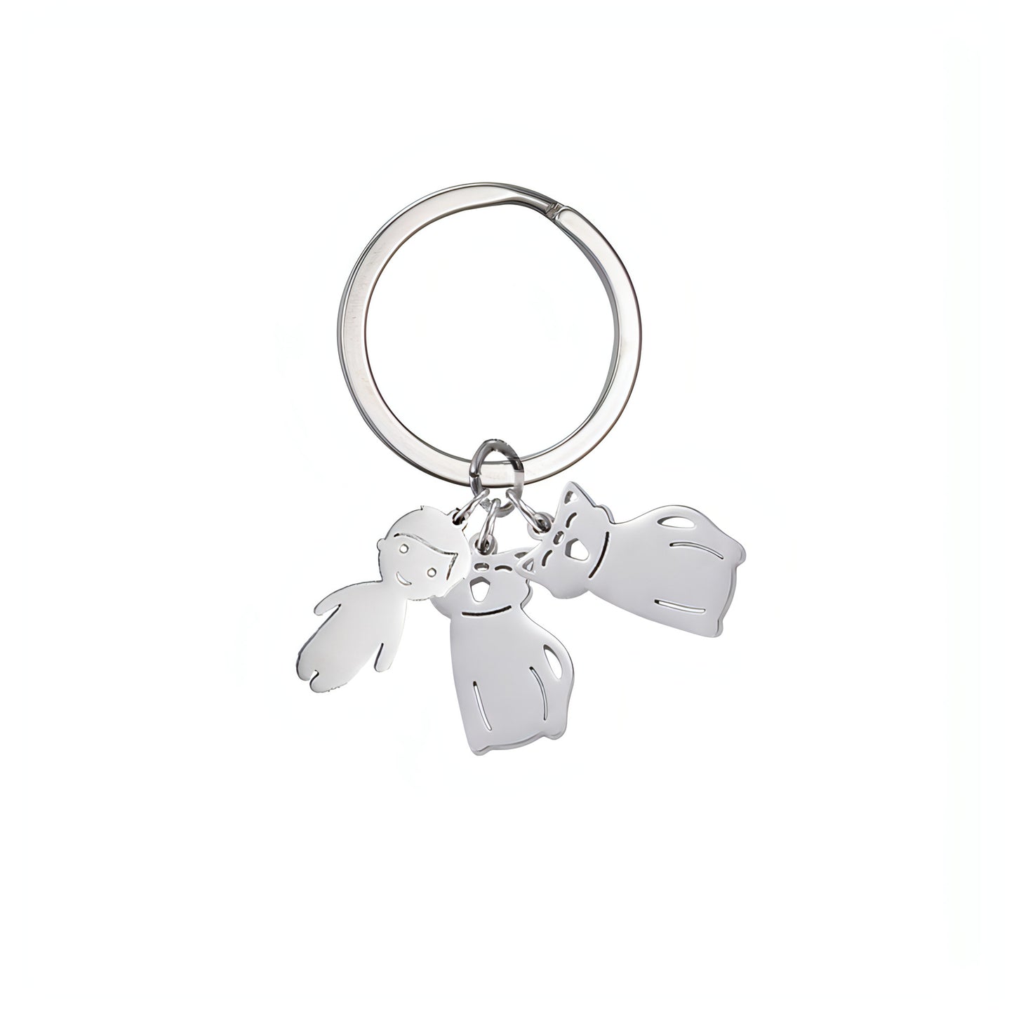 Personalized Name & Date Keychain – Custom Engraved Boy & Girl Keyring