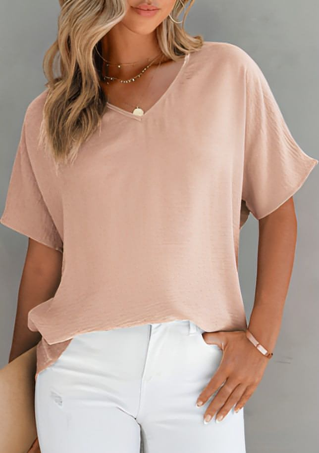 Leisure Solid Color T-shirt Women