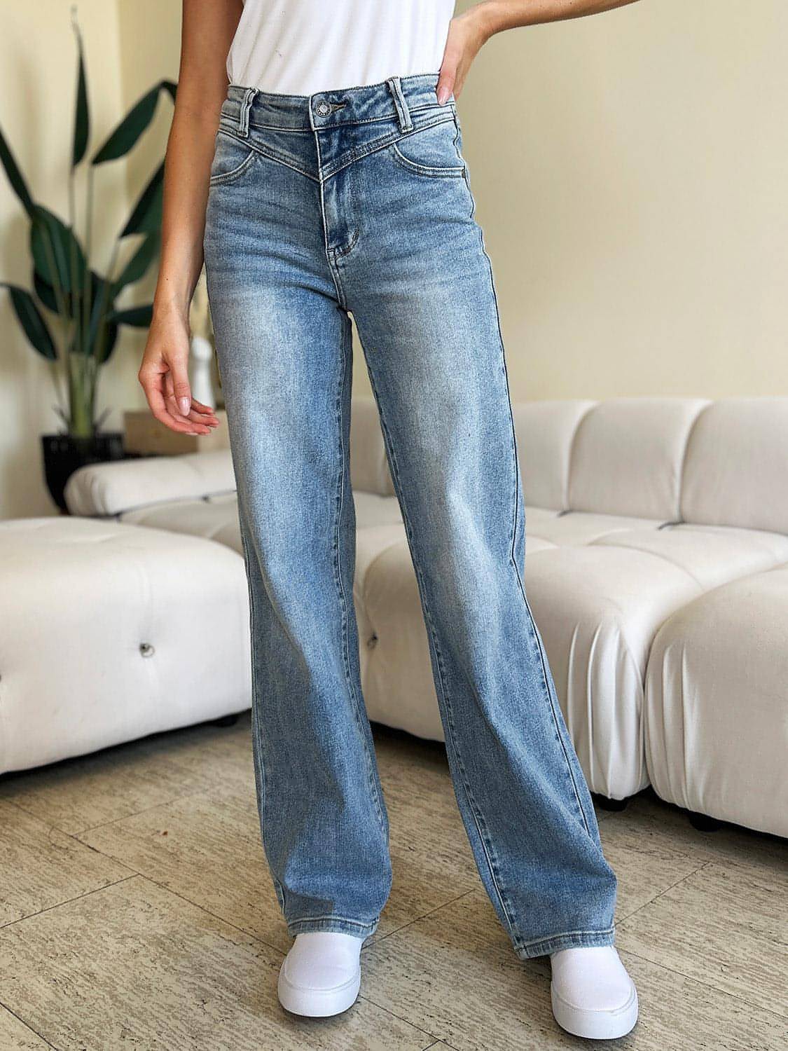 Judy Blue Full Size High midje breda ben jeans