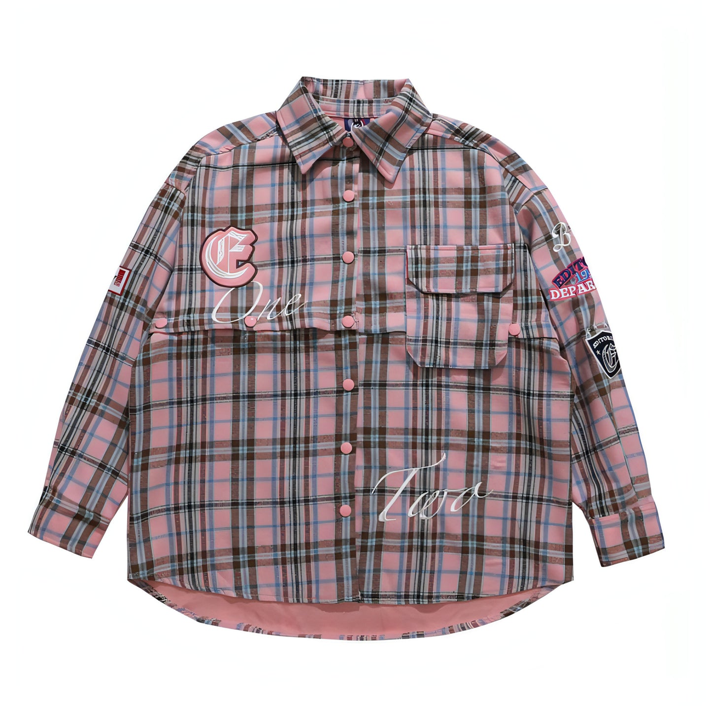 Camisa de vestir de manga larga a cuadros de marca de moda, abrigo, chaqueta para hombres y mujeres