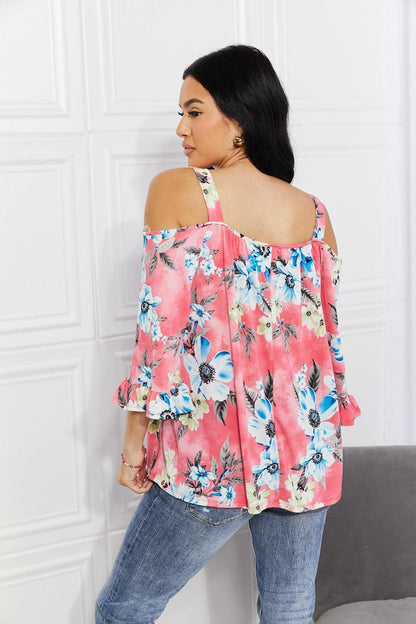 Blusa con hombros descubiertos y diseño floral Fresh Take de Sew In Love en tamaño completo